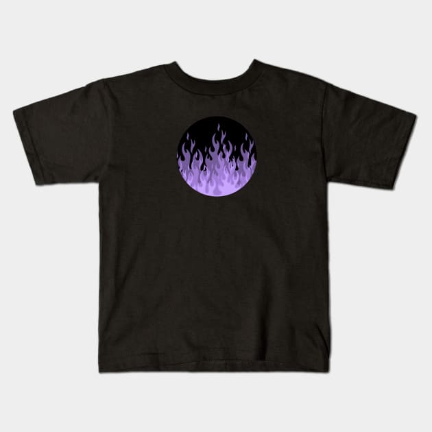 Just Purple Flames Kids T-Shirt by Just In Tee Shirts
